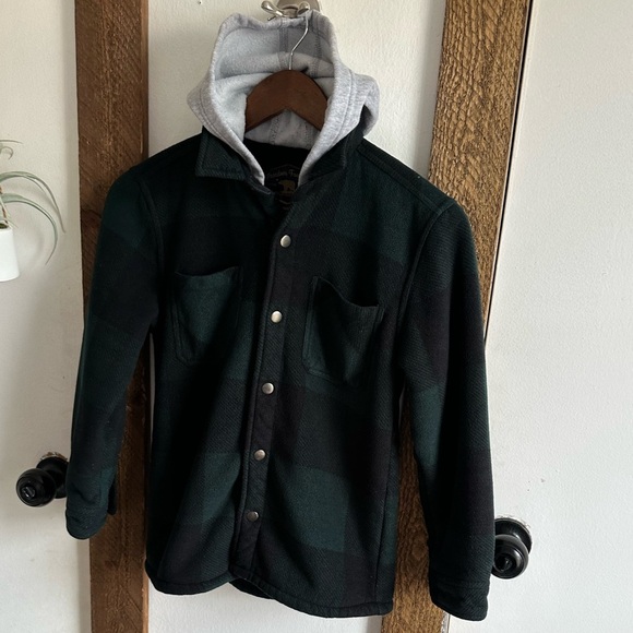 Green and Gray Plaid Hoodie Jacket - Picture 11 of 15